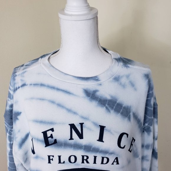 Vineyard Crew 'Venice Florida' Tie Dye Sweatshirt Grey/White Size Small - Picture 4 of 11
